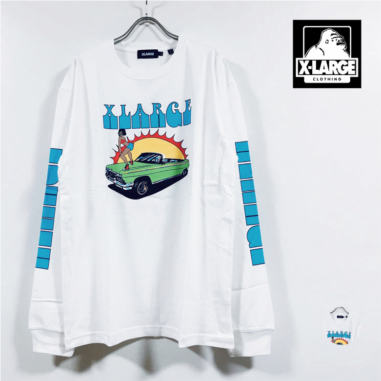 XLARGE☆エクストララージ ボーダー ロングTシャツ グリーン L - Tシャツ