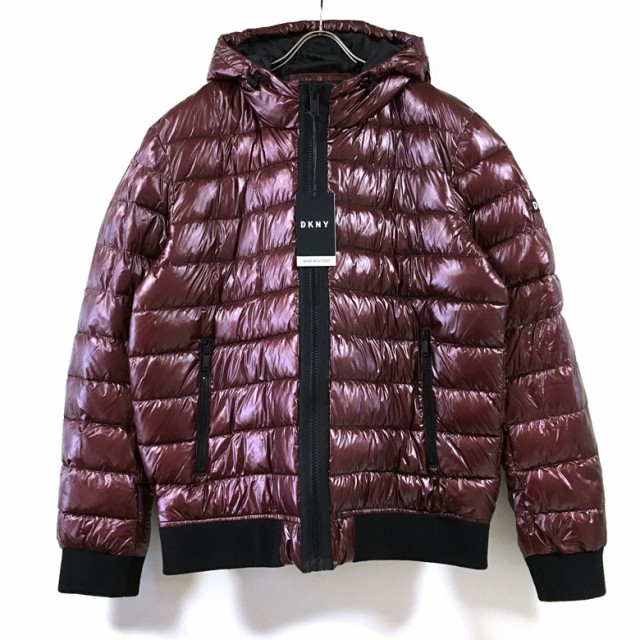 SLAB / DKNY ダナ キャラン ニューヨーク SHAWN QUILTED MIXED MEDIA HOODED PUFFER